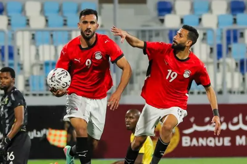 احتفال محمد السيد "شيكا" لاعب منتخب مصر للمحليين